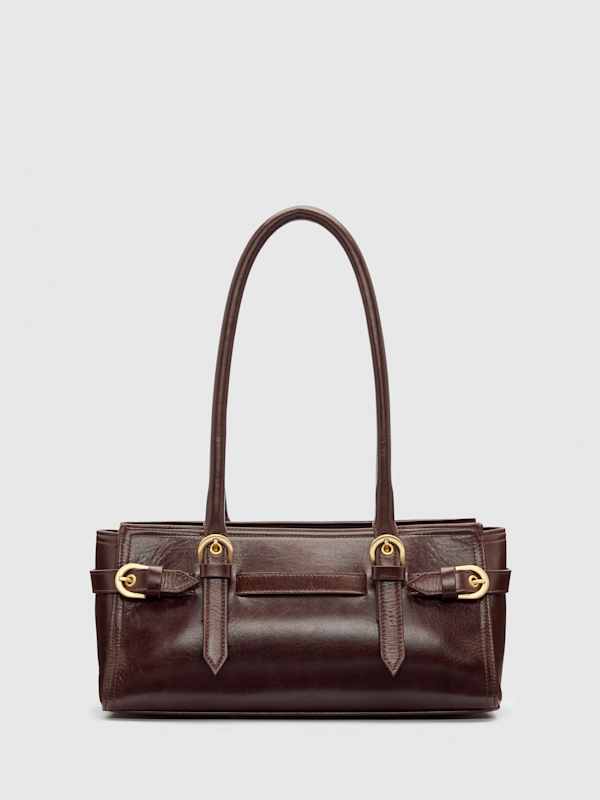 Sac porté épaule Beatrice - Cuir châtaigne