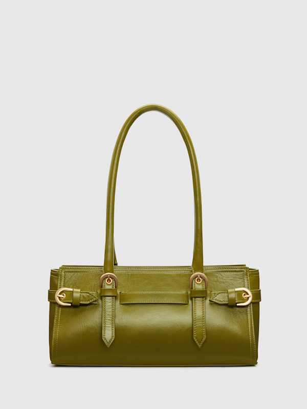 Sac porté épaule Beatrice - Cuir vert pomme