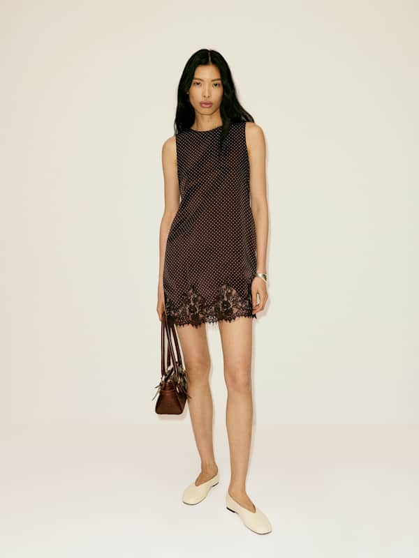 Jessalyn Silk Dress - Pin Dot