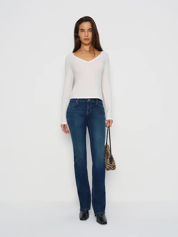 Jenna Long Sleeve Tee - Blanc