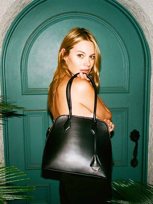 Sac porté épaule Camille - Cuir noir