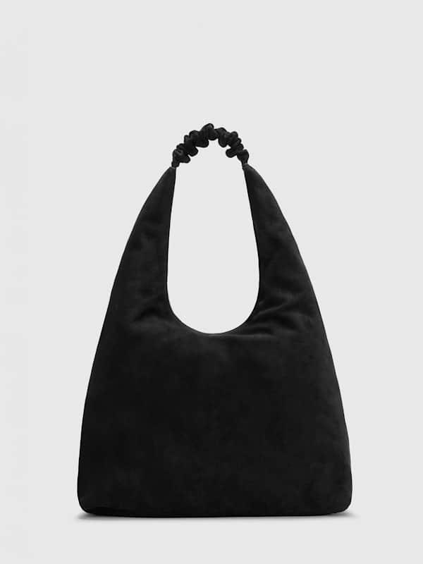 Willow Tote Bag - Black Suede