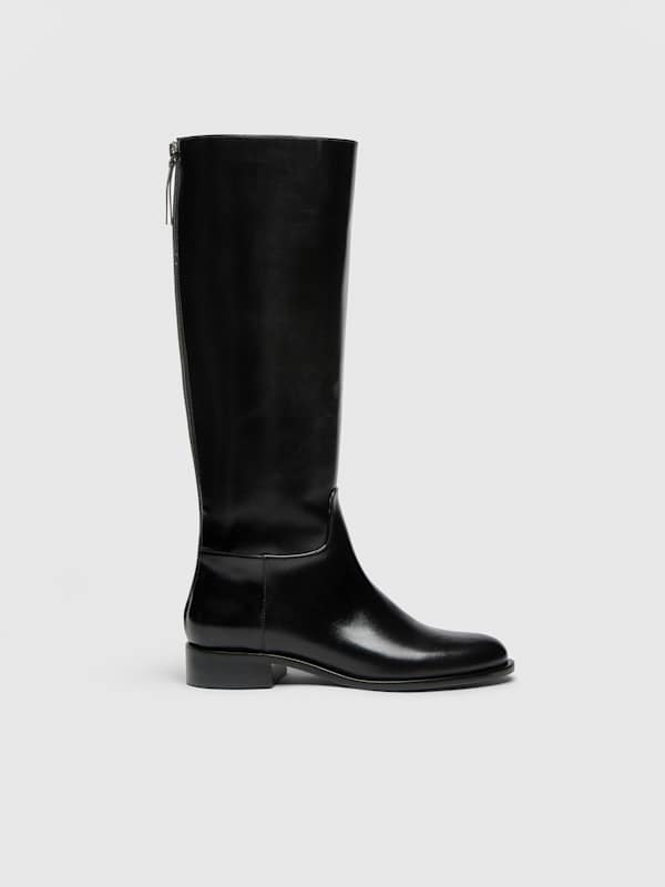 Bottes Velvet Hour - Cuir noir