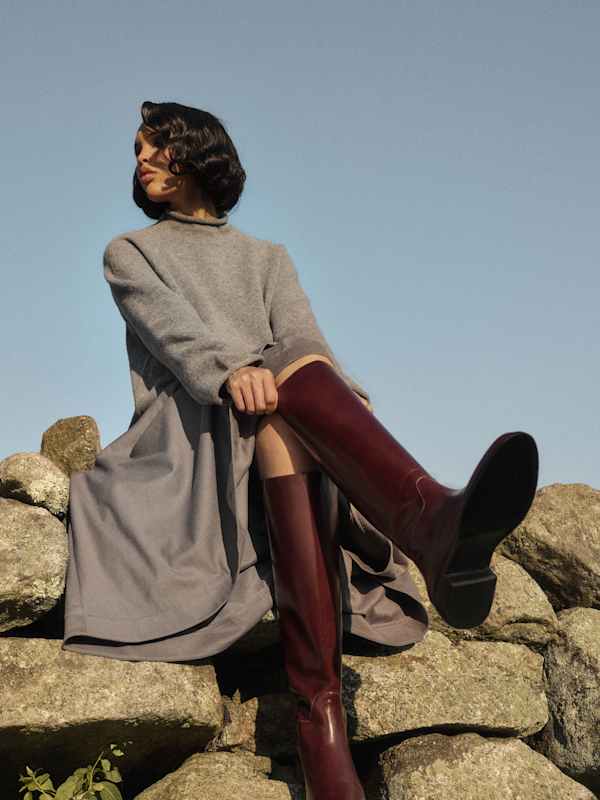 Bottes Velvet Hour - Cuir Rubis