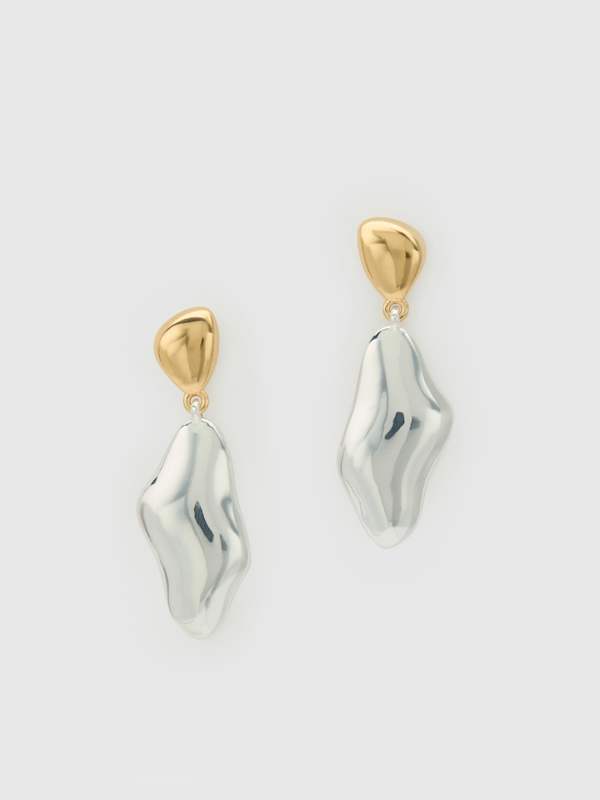 Boucles d'oreilles pendantes Carmel - Doré argenté