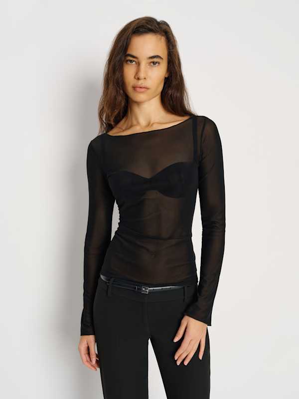 Top en maille Ayla - Noir