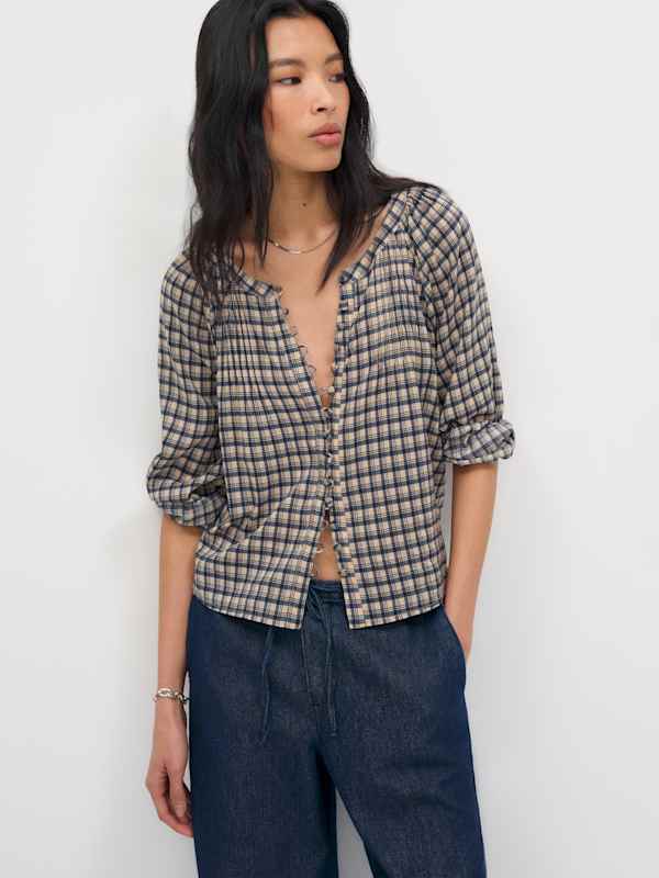 Calia Long Sleeve Top - Beacon Check