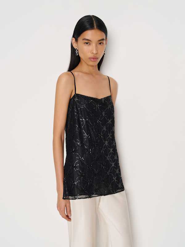 Ines Top - Sequins noirs