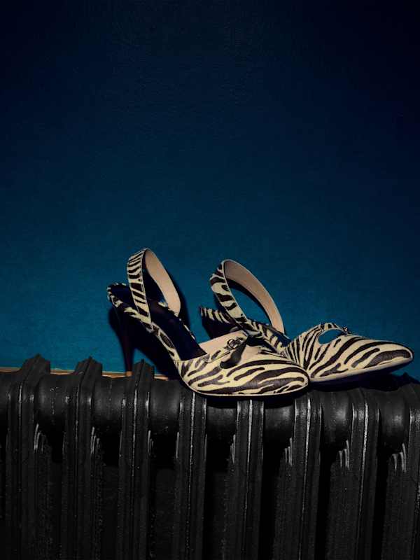 Iris Pump - Cuir façon poulain tigré chaud