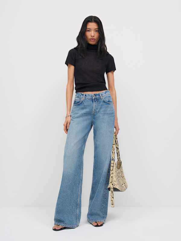 Laurel Sheer Alpaca Mock Neck - Black