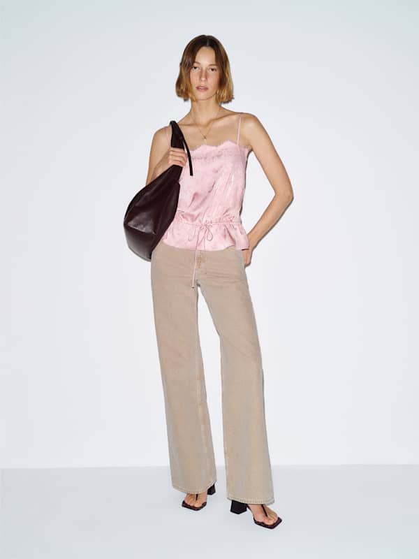 Silvia Top - Baby Pink Jacquard