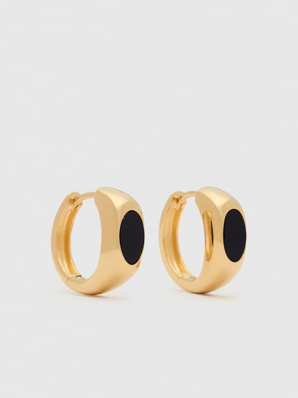 Boucles d'oreilles Mabel - Gold Onyx