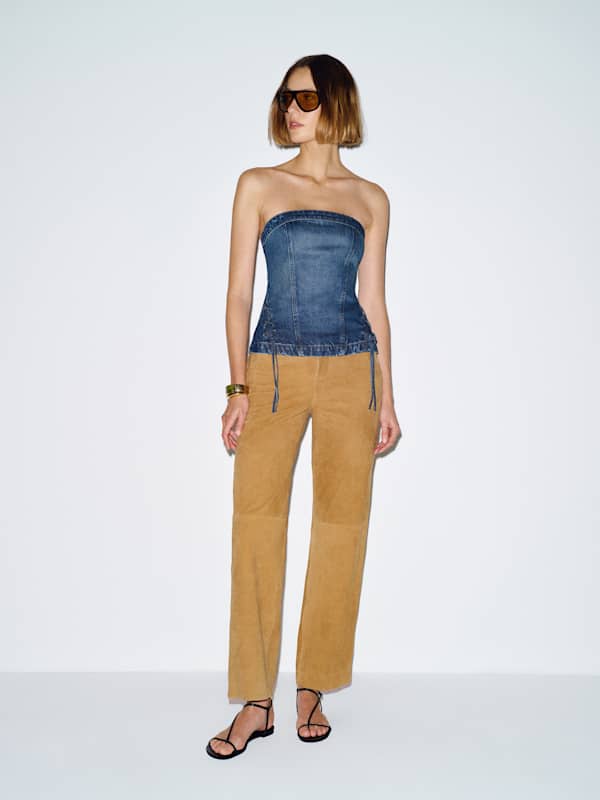 Gabbriette Stretch Denim Top - Mellusine