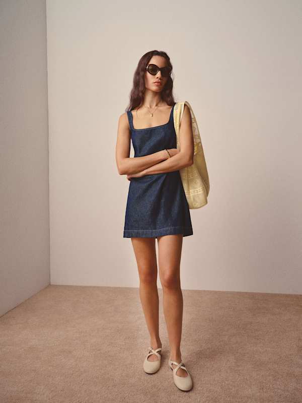 Elinda Denim Mini Dress - Volio