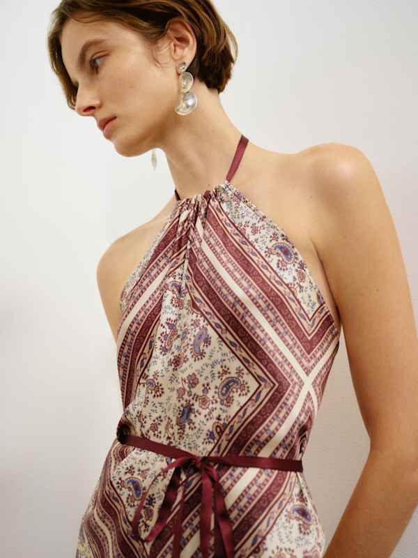 Una Silk Scarf Top - Amethyst