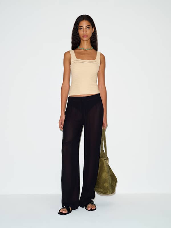 Azara Cotton Sweater Tank - Birch