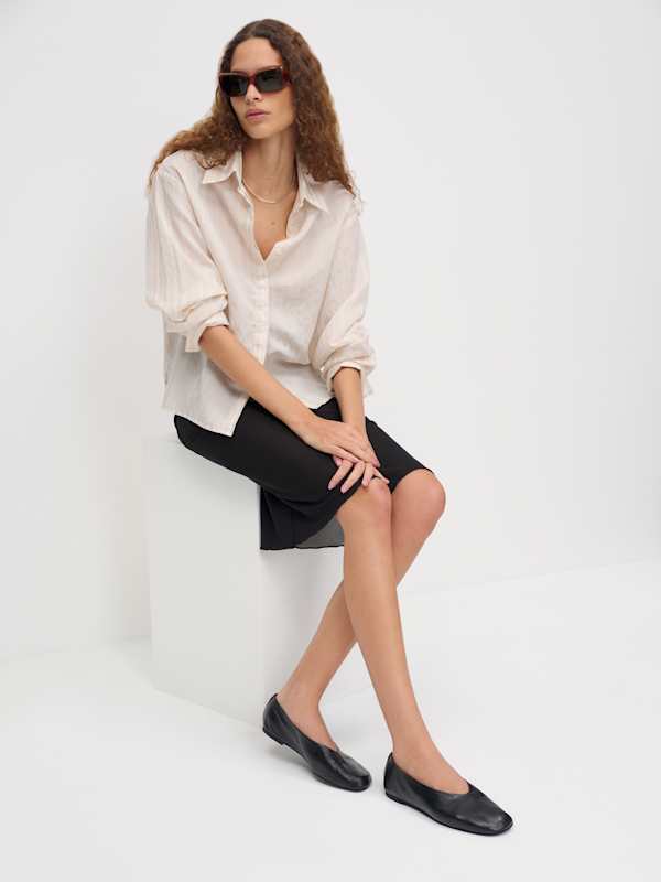 Blaine Flat - Black Leather