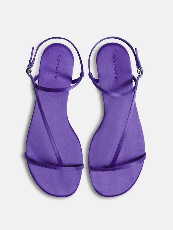 Sandales plates Pina - Purple Satin