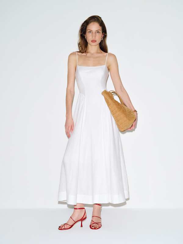 Neri Linen Dress - White
