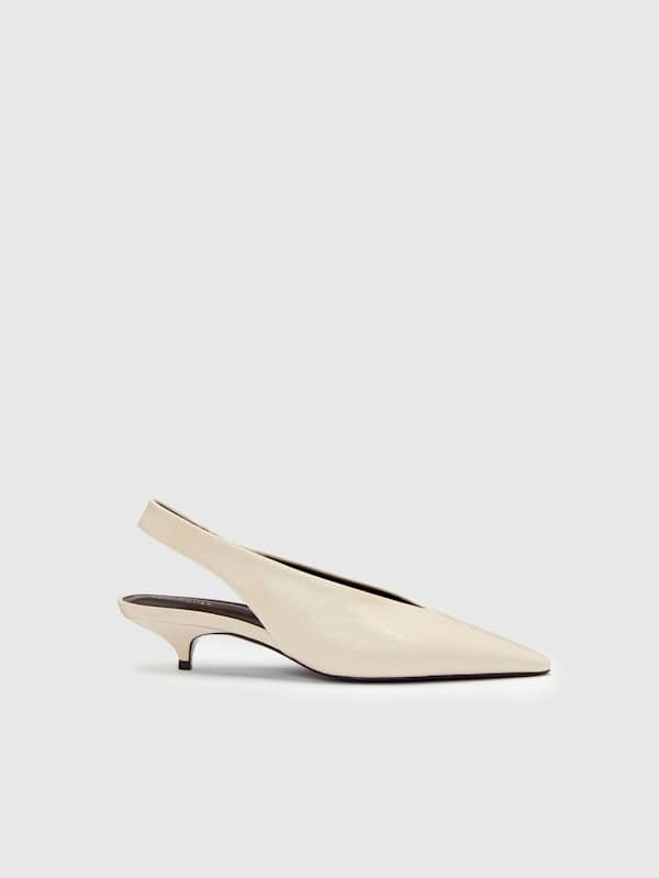 Calista Slingback Heel - Almond Leather