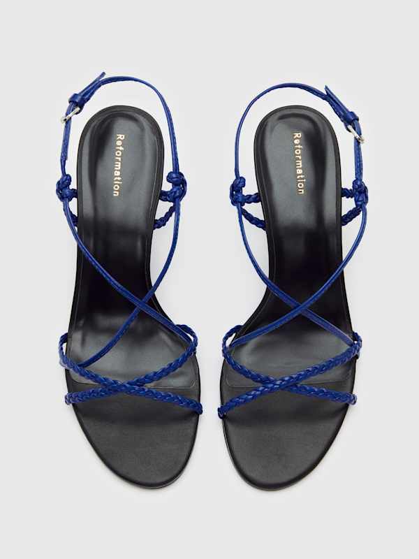 Jackson Heeled Sandal - Cobalt Black Leather