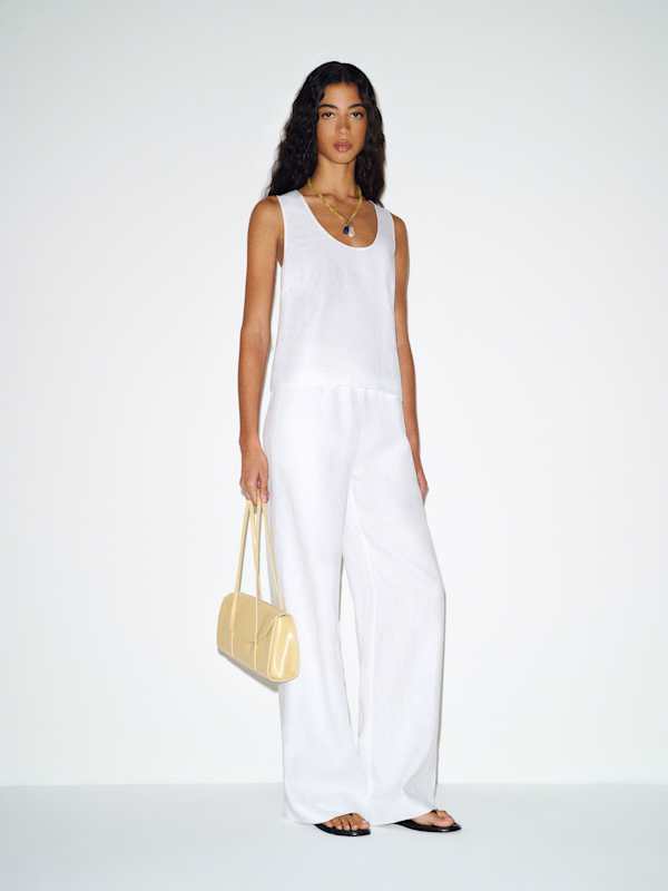 Lenora Linen Two Piece - White