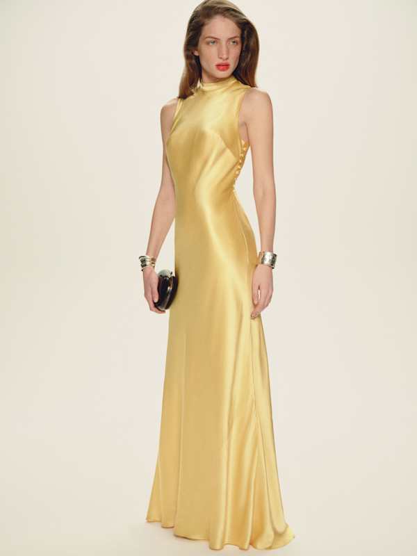 Yian Silk Dress - Sunshine