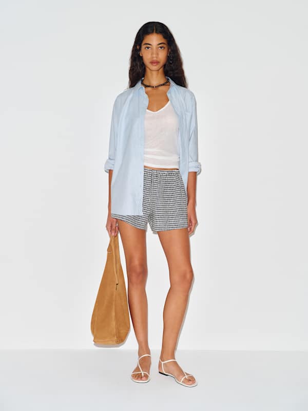 Nora Linen Short - Remy Check