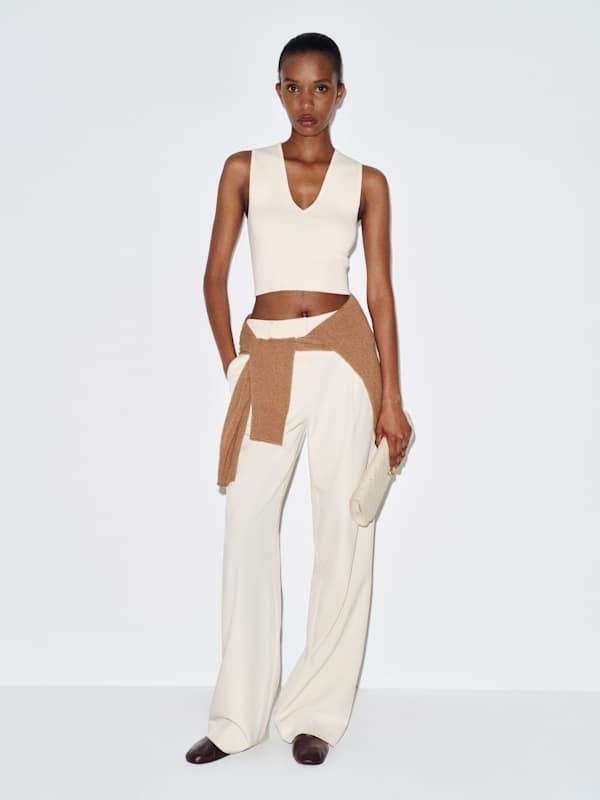 Bramble Cotton Sweater Tank - Fior Di Latte