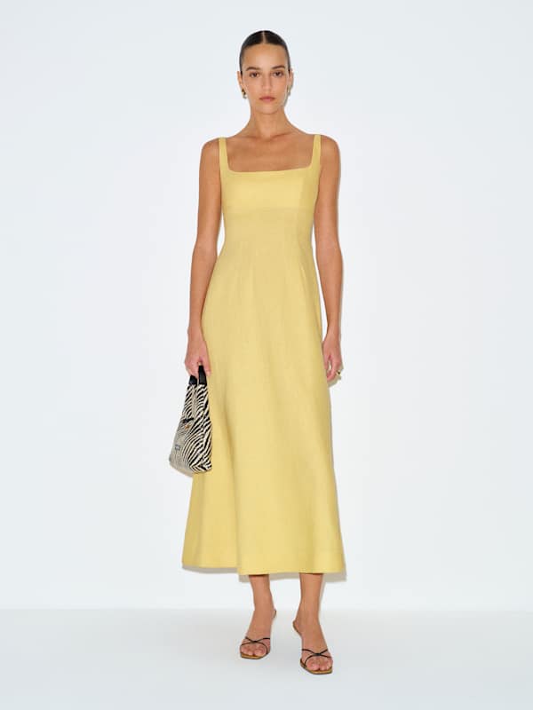 Sabine Linen Dress - Sunshine