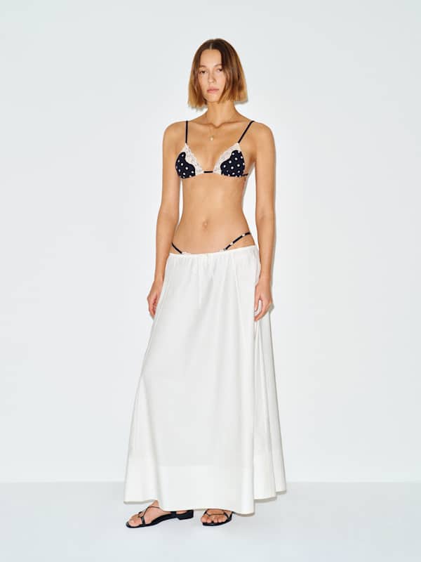 Kaia Bikini Top - Luna Dots Ivory Lace