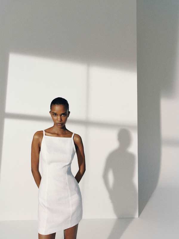 Mora Linen Dress - White