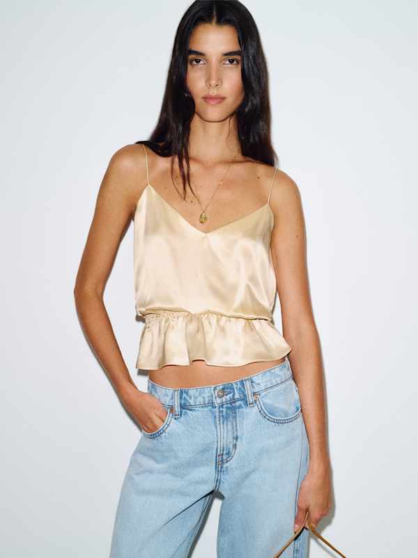 Fiorenzo Silk Top - Yogurt