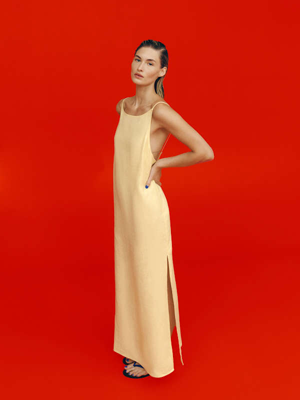 Serena Linen Dress - Ray Of Light