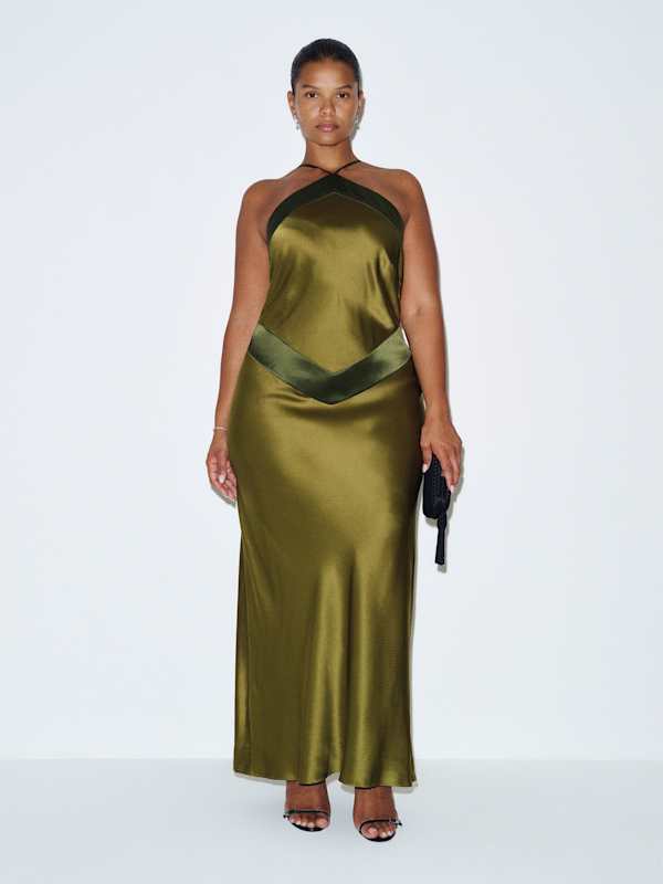 Jillian Silk Dress Es - Pear