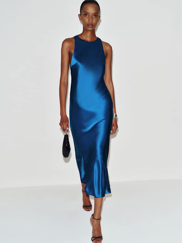 Noe Silk Dress - Pacific Ocean
