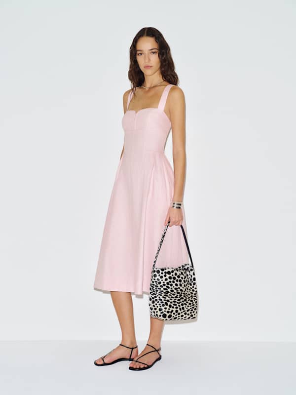 Roma Linen Dress - Cherry Blossom