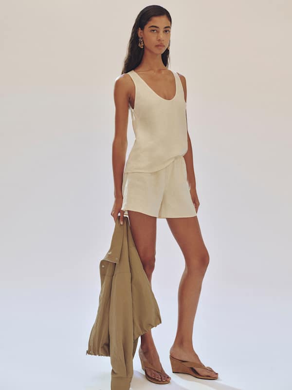 Enzo Linen Two Piece - Sugar