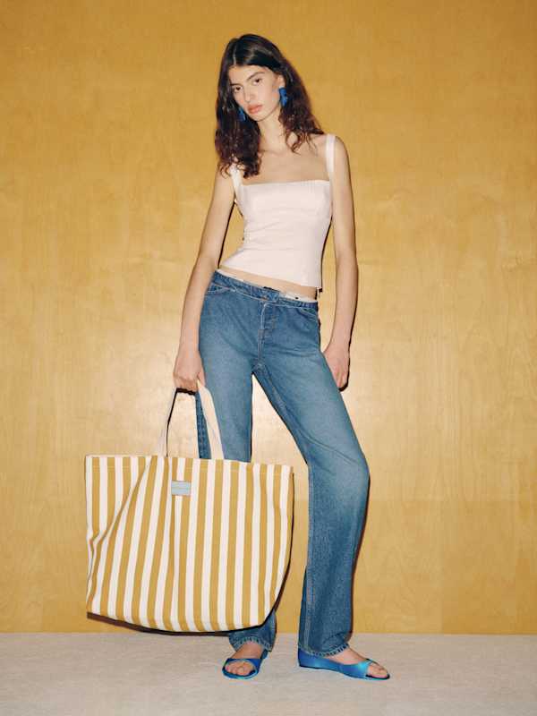 Grow Tote - Yellow Stripe Canvas