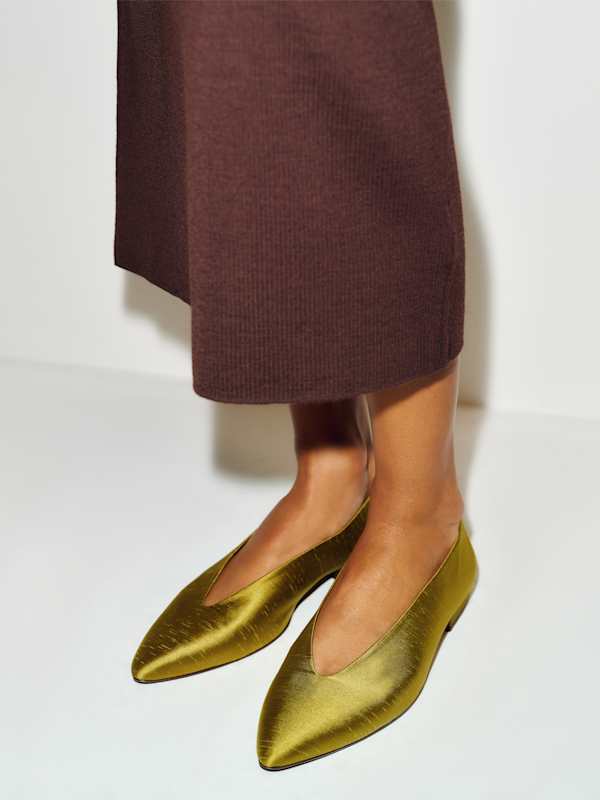 Calista Flat - Chartreuse Textile