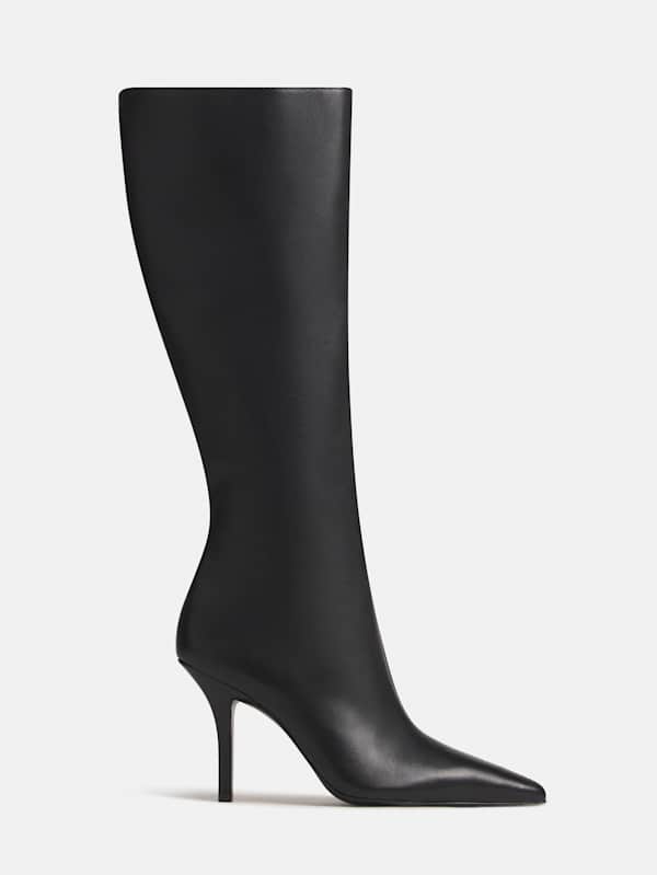 Pierce Knee Boot - Black Leather
