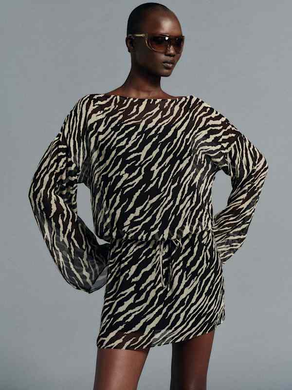 Evania Dress - Animal Jacquard
