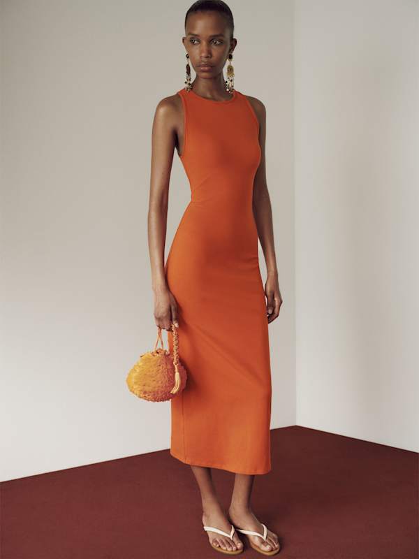 Teddi Knit Dress - Blood Orange