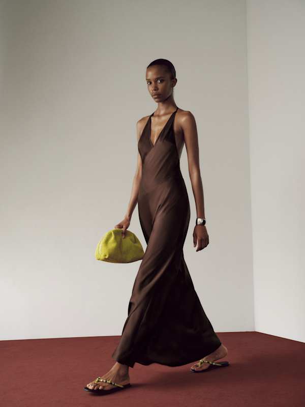 Lara Silk Dress - Black Bean