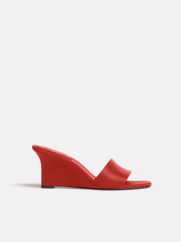 Gabriella Wedge - Poppy Satin