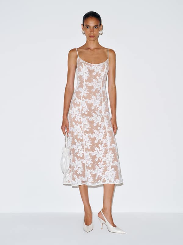 Marian Dress - Ivory Bloom Lace