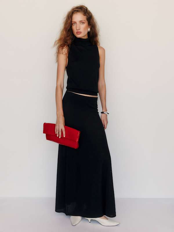 Danielle Regenerative Merino Skirt - Black