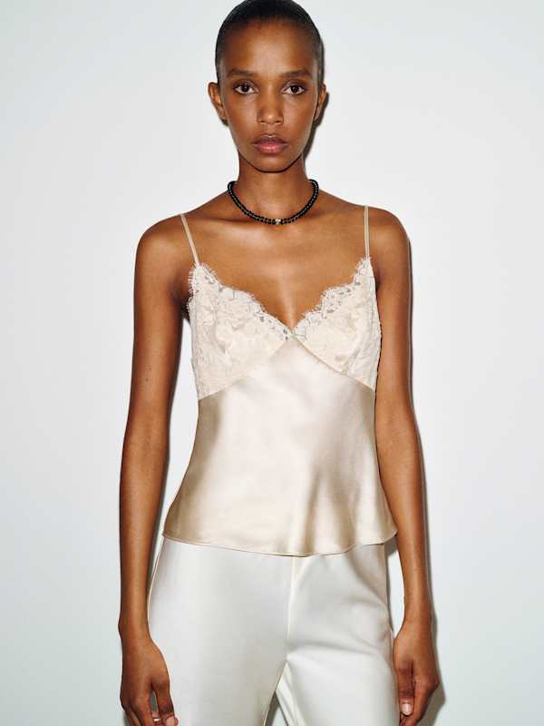 Blythe Silk Top - Almond