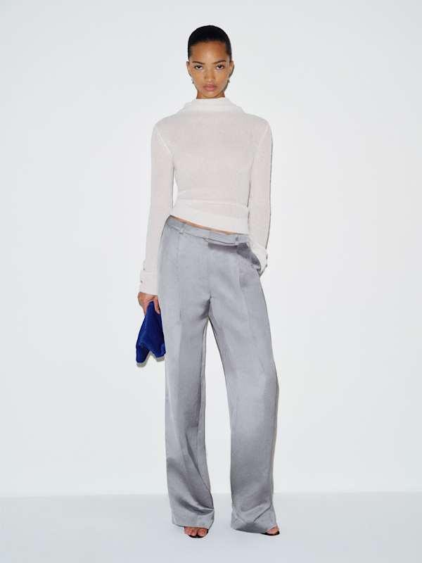 Frances Low Rise Relaxed Pant - Frost