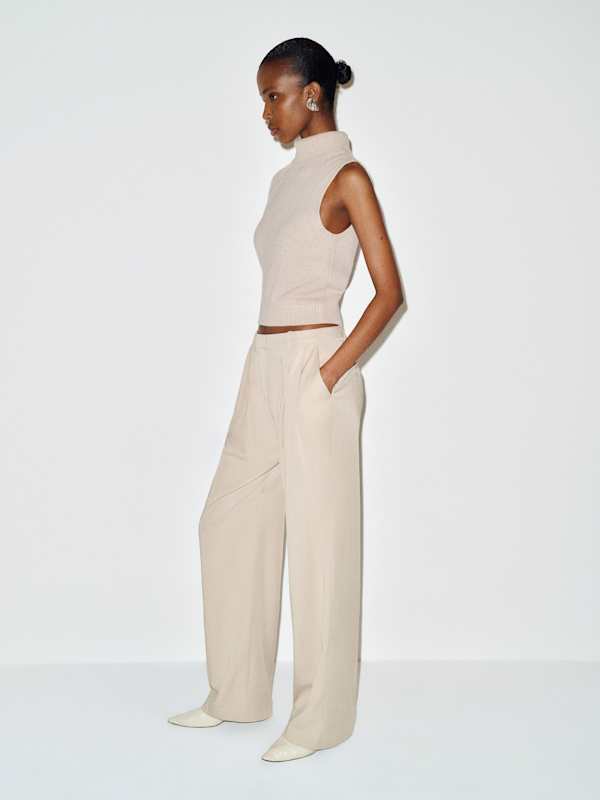 Frances Low Rise Relaxed Pant - Oatmeal